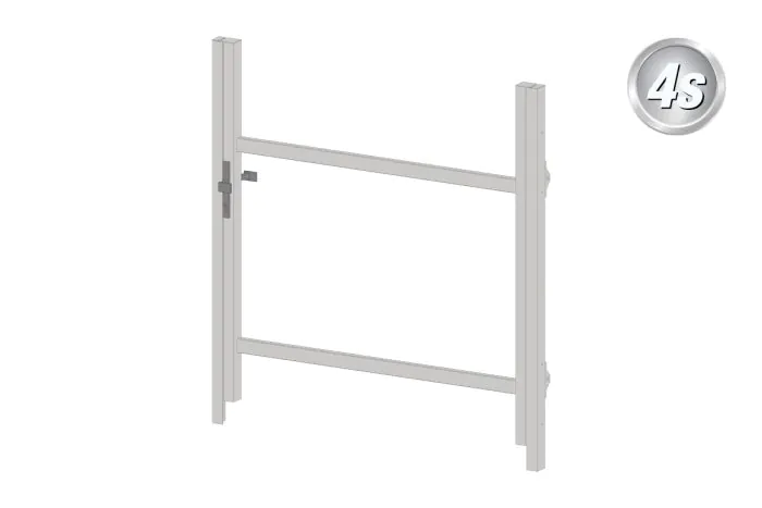 Alu Türrahmen 1-flügelig ohne Füllung (Profil: 85 mm) - Flügelhöhe: 940-1500 mm, Anschlag: links, Farbe: grau