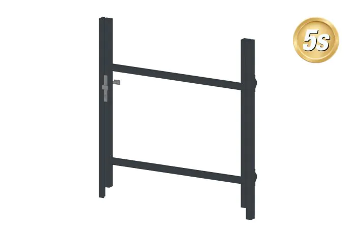 Alu Türrahmen 1-flügelig ohne Füllung (Profil: 63 mm) - Flügelhöhe: 900-1500 mm, Anschlag: links, Farbe: anthrazit 5S