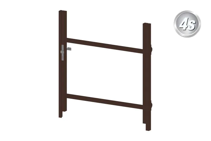 Alu Türrahmen 1-flügelig ohne Füllung (Profil: 85 mm) - Flügelhöhe: 940-1500 mm, Anschlag: links, Farbe: schokobraun