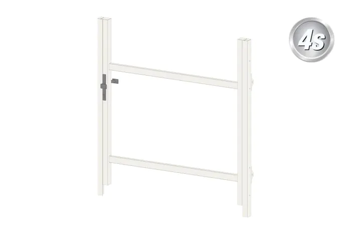 Alu Türrahmen 1-flügelig ohne Füllung (Profil: 63 mm) - Flügelhöhe: 940-1500 mm, Anschlag: links, Farbe: weiß