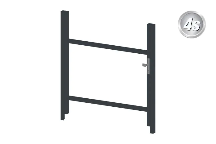 Alu Türrahmen 1-flügelig ohne Füllung (Profil: 63 mm) - Flügelhöhe: 940-1500 mm, Anschlag: rechts, Farbe: anthrazit