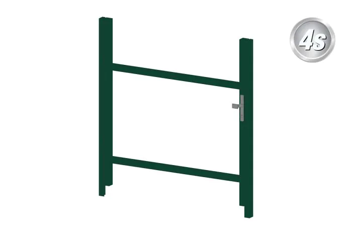 Alu Türrahmen 1-flügelig ohne Füllung (Profil: 63 mm) - Flügelhöhe: 940-1500 mm, Anschlag: rechts, Farbe: grün