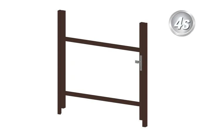 Alu Türrahmen 1-flügelig ohne Füllung (Profil: 85 mm) - Flügelhöhe: 940-1500 mm, Anschlag: rechts, Farbe: schokobraun