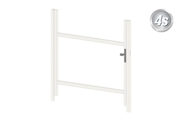 Alu Türrahmen 1-flügelig ohne Füllung (Profil: 85 mm) - Flügelhöhe: 940-1500 mm, Anschlag: rechts, Farbe: weiß
