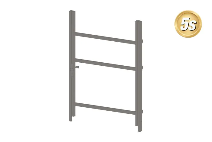 Alu Türrahmen 1-flügelig ohne Füllung (Profil: 63 mm) - Flügelhöhe: 1400-2000 mm, Anschlag: links, Farbe: dunkelgrau 5S