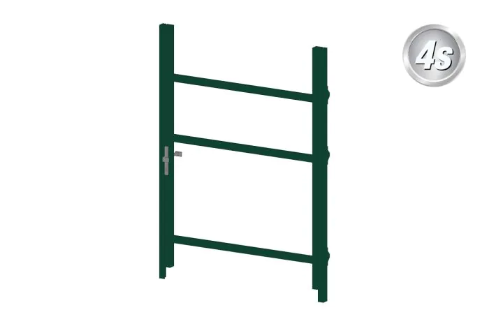 Alu Türrahmen 1-flügelig ohne Füllung (Profil: 63 mm) - Flügelhöhe: 1400-2000 mm, Anschlag: links, Farbe: grün