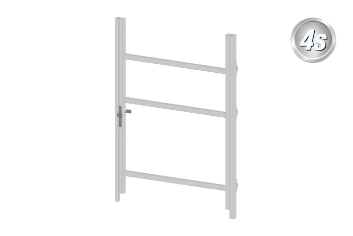 Alu Türrahmen 1-flügelig ohne Füllung (Profil: 63 mm) - Flügelhöhe: 1400-2000 mm, Anschlag: links, Farbe: grau
