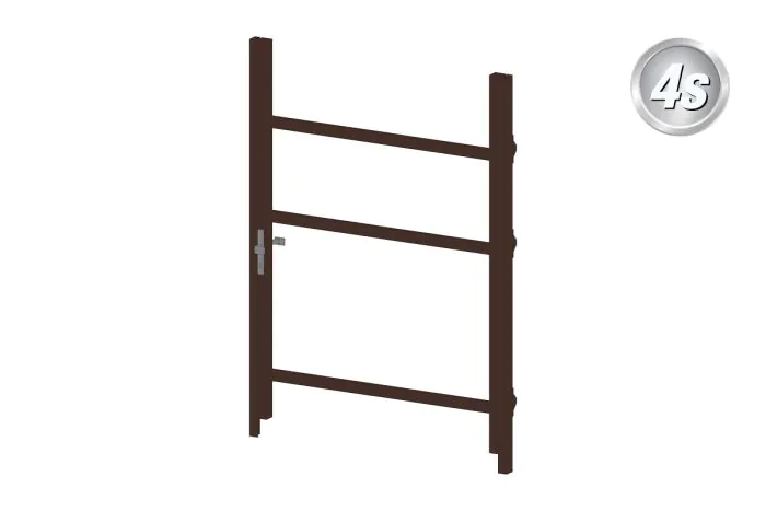 Alu Türrahmen 1-flügelig ohne Füllung (Profil: 85 mm) - Flügelhöhe: 1400-2000 mm, Anschlag: links, Farbe: schokobraun