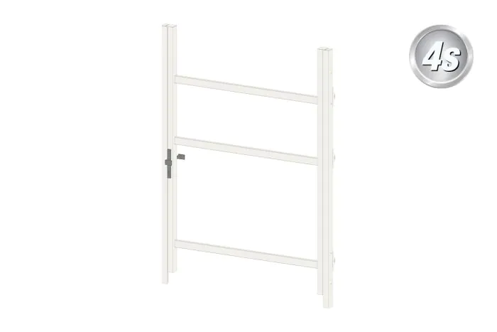 Alu Türrahmen 1-flügelig ohne Füllung (Profil: 63 mm) - Flügelhöhe: 1400-2000 mm, Anschlag: links, Farbe: weiß