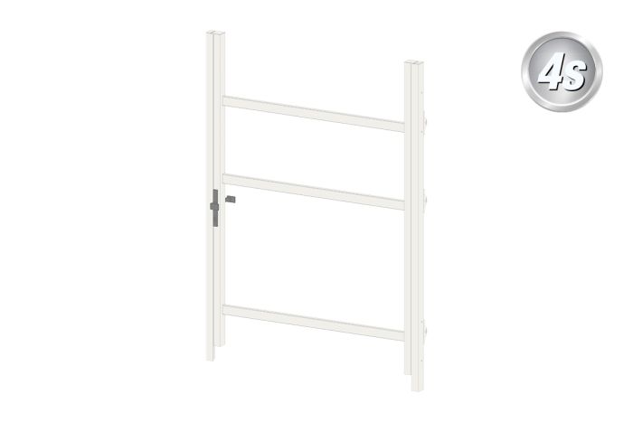 Alu Türrahmen 1-flügelig ohne Füllung (Profil: 85 mm) - Flügelhöhe: 1400-2000 mm, Anschlag: links, Farbe: weiß