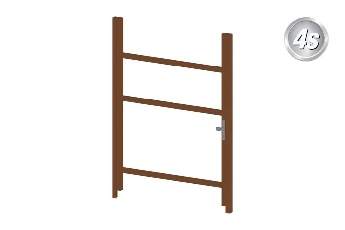 Alu Türrahmen 1-flügelig ohne Füllung (Profil: 63 mm) - Flügelhöhe: 1400-2000 mm, Anschlag: rechts, Farbe: braun