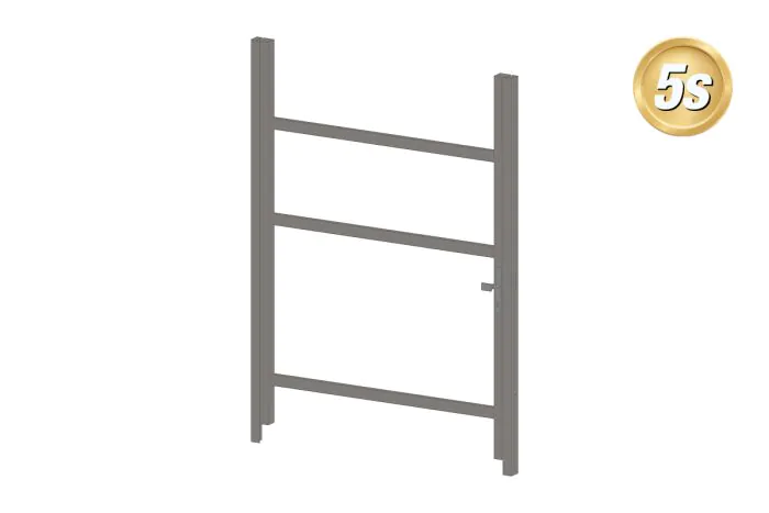 Alu Türrahmen 1-flügelig ohne Füllung (Profil: 63 mm) - Flügelhöhe: 1400-2000 mm, Anschlag: rechts, Farbe: dunkelgrau 5S