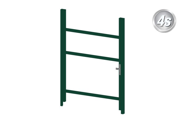 Alu Türrahmen 1-flügelig ohne Füllung (Profil: 63 mm) - Flügelhöhe: 1400-2000 mm, Anschlag: rechts, Farbe: grün