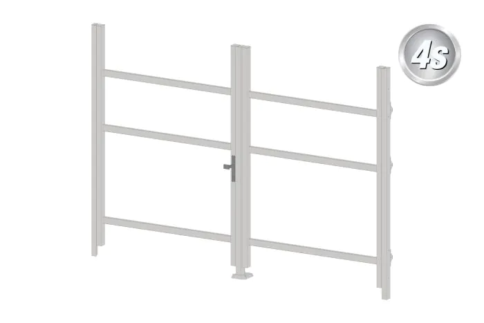 Alu Türrahmen 2-flügelig ohne Füllung (Profil: 63 mm) - Türhöhe: 1440-2000 mm, Anschlag: rechts, Farbe: grau
