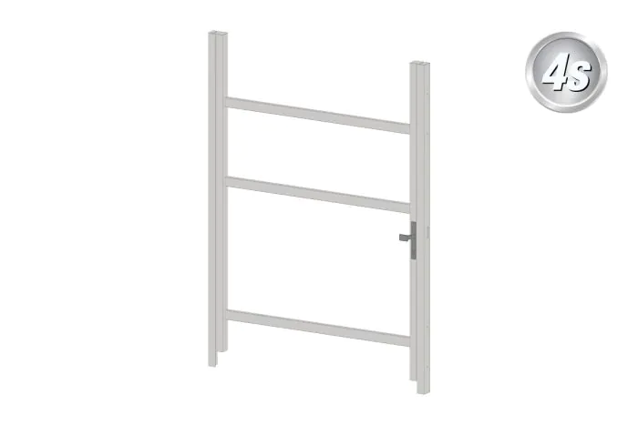 Alu Türrahmen 1-flügelig ohne Füllung (Profil: 63 mm) - Flügelhöhe: 1400-2000 mm, Anschlag: rechts, Farbe: grau