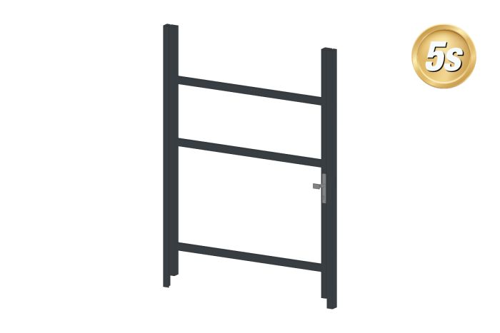 Alu Türrahmen 1-flügelig ohne Füllung (Profil: 63 mm) - Flügelhöhe: 1400-2000 mm, Anschlag: rechts, Farbe: anthrazit 5S