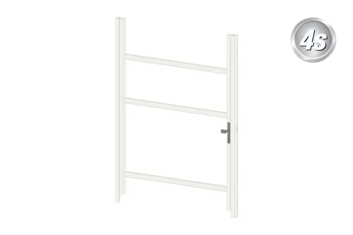 Alu Türrahmen 1-flügelig ohne Füllung (Profil: 63 mm) - Flügelhöhe: 1400-2000 mm, Anschlag: rechts, Farbe: weiß