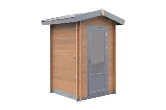 WPC Gartenhaus Seegarten - Länge: 150 cm, Breite: 150 cm, Höhe: 247 cm, Farbe: Holzoptik