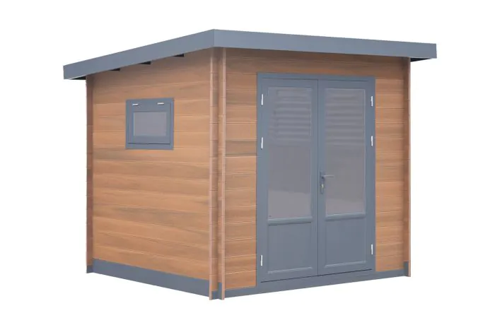 WPC Gartenhaus Waldblick - Länge: 250 cm, Breite: 250 cm, Höhe: 239 cm, Farbe: Holzoptik