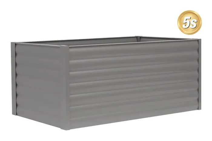 Alu Hochbeet Winchester - max. Abmessungen: 200 x 100 cm, Höhe: 86 cm, Farbe: grau 5S