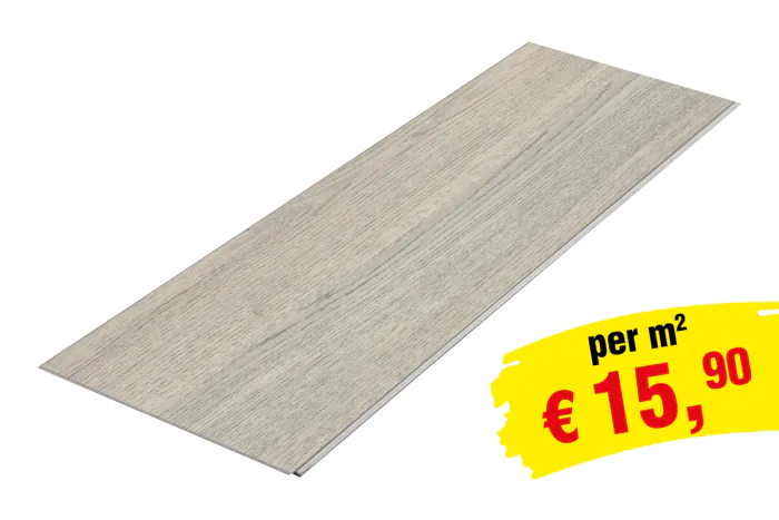Laminatboden Clicksystem  - Modell: LILLE Eiche Dekor, Abmessung: 1292 x 193 x 7 mm