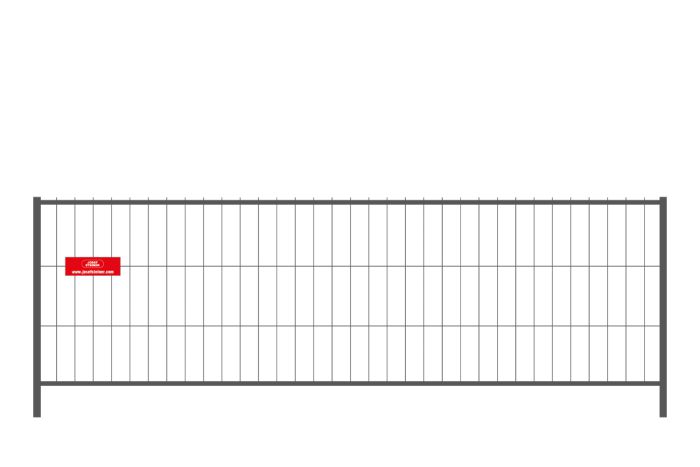 Mobilzaun / Bauzaun MZ-120  -   Breite: 3,50 m / Höhe: 1,20 m