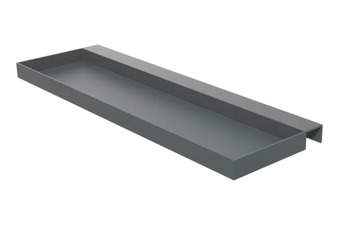 Outdoorküche aus Aluminium & Sinterstein Zubehör Ablageschale - Breite: 400 mm, Tiefe: 120 mm, Höhe: 20 mm