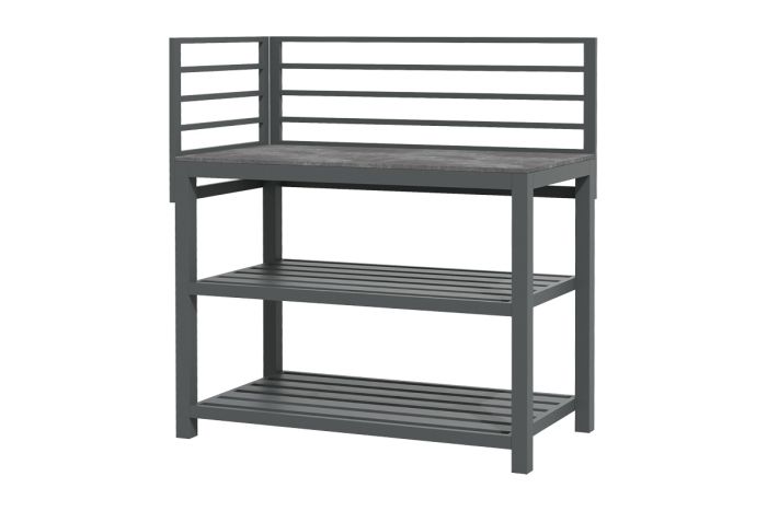 Outdoorküche aus Aluminium & Sinterstein Modul C Ablage - Breite: 1200 mm, Tiefe: 590 mm, Höhe: 1240 mm