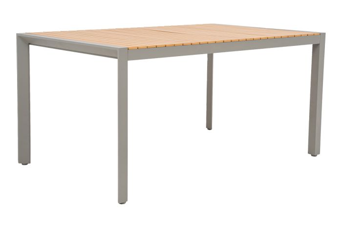 Esstisch Atlanta aus Aluminium - Aluminiumfarbe: graualuminium, Länge: 1480 mm, Breite: 900 mm, Höhe: 720 mm