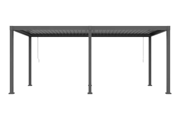 Pergola Dallas aus Stahl & Aluminium - Farbe: anthrazit, Länge: 6000 mm, Breite: 3000 mm, Höhe: 2500 mm