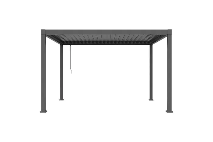 Pergola Dallas aus Stahl & Aluminium - Farbe: anthrazit, Länge: 4000 mm, Breite: 3000 mm, Höhe: 2500 mm