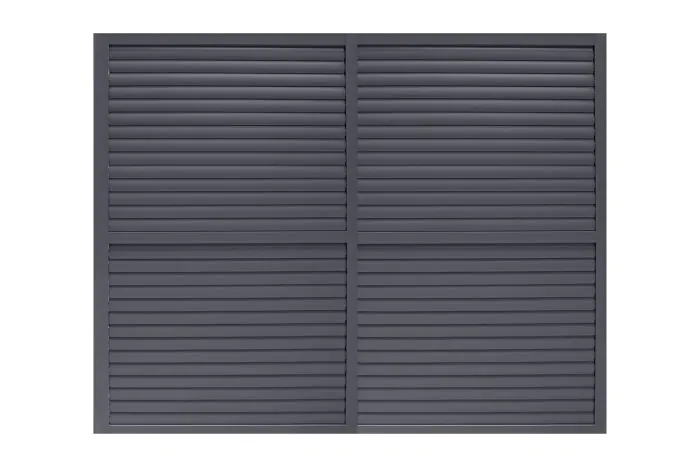 Schiebetür Seitenwand für Pergola Dallas - Farbe: anthrazit, Höhe: 2300 mm, Breite: 2710 mm, 2-teilig