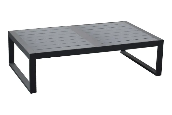Kaffeetisch 2-Sitzer Lissabon aus Aluminium - Farbe: anthrazit, Maße: 1180  x 690 x 320 mm