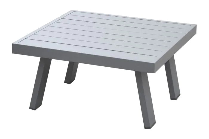 Kaffeetisch quadratisch Lissabon aus Aluminium - Farbe: graualuminium, Maße: 710  x 710 x 380 mm