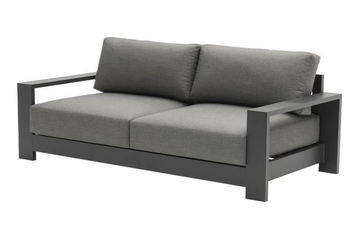 Loungesofa 3-Sitzer London aus Aluminium - Farbe: anthrazit, Maße: 2150 x 840 x 670 mm