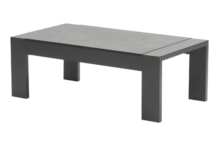 Kaffeetisch London aus Aluminium - Farbe: anthrazit, Maße: 1100 x 600 x 400 mm
