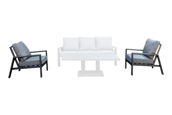Sitzgruppe Mykonos Gartensessel – Breite: 760 mm, Tiefe: 795 mm, Höhe: 795 mm