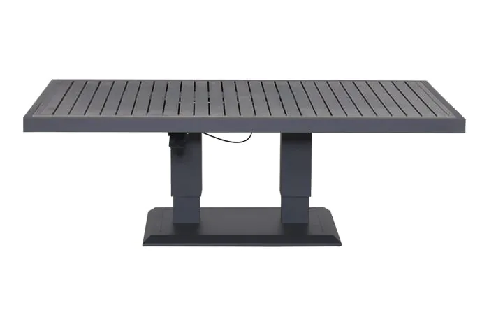 Sitzgruppe Mykonos Gartentisch – Breite: 900 mm, Länge: 1500 mm, Höhe: 795 mm, Sitzhöhe: 510 - 740 mm