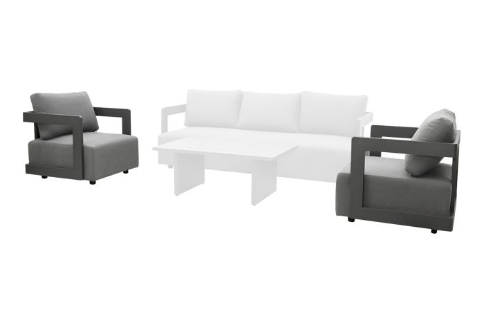 Loungesessel Porto - Breite: 810 mm, Tiefe: 865 mm, Höhe: 695 mm