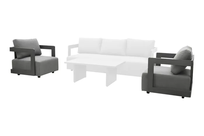 Loungesessel Porto - Breite: 810 mm, Tiefe: 865 mm, Höhe: 695 mm