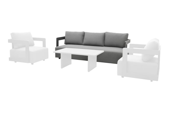 Loungesofa Porto 3-Sitzer - Breite: 2310 mm, Tiefe: 865 mm, Höhe: 695 mm