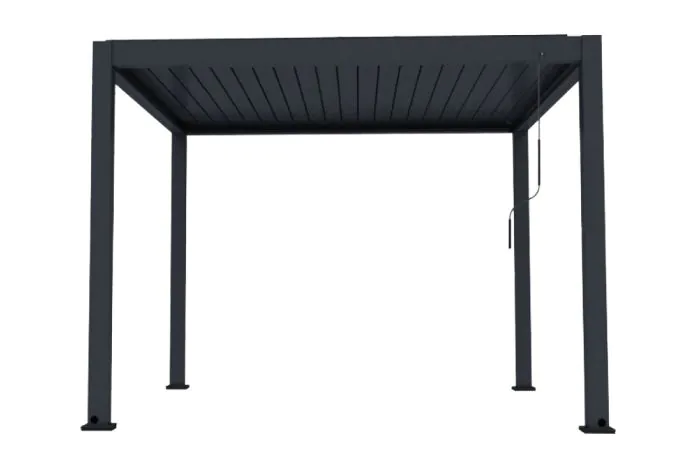 Aluminium Pergola MANUELL – Farbe: anthrazit, Montageart: freistehend, Breite: 3000 mm, Länge: 3000 mm, Höhe: 2500 mm