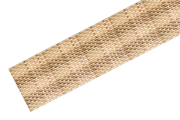Sichtschutzstreifen Rattan für Doppelstabgitter- & Schmuckzäune - Farbe: hellbraun