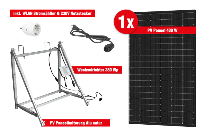 Balkon-Terrassenkraftwerk Easy Set 400 Wp - POWER PLUS MAX 