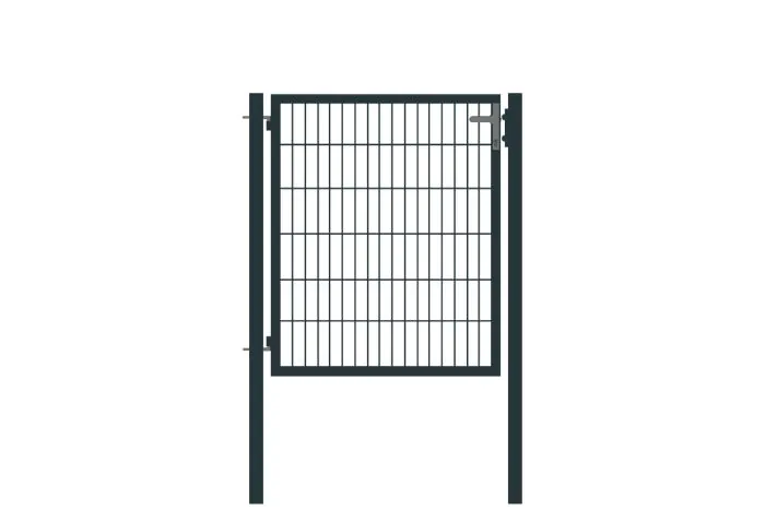Rohrrahmentor Basic 1-flügelig - Ausführung: anthrazit beschichtet, Höhe: 123 cm, Durchgangslichte: ca. 87 cm