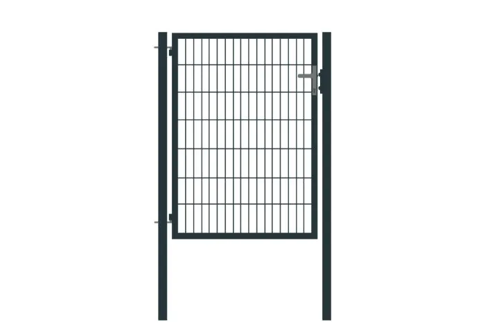 Rohrrahmentor Basic 1-flügelig - Ausführung: anthrazit beschichtet, Höhe: 143 cm, Durchgangslichte: ca. 87 cm
