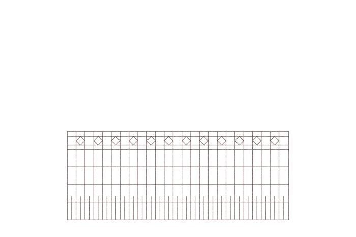 Schmuckzaun Madrid - Farbe: antik kupfer, Höhe: 101 cm, Länge: 251 cm