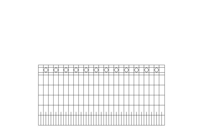 Schmuckzaun Madrid - Farbe: anthrazit, Höhe: 121 cm, Länge: 251 cm