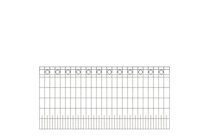 Schmuckzaun Madrid - Farbe: antik schwarz, Höhe: 121 cm, Länge: 251 cm
