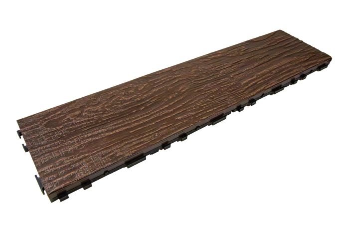 Terrassendielen Stecksystem WPC – Farbe: dunkelbraun, Breite: 150 mm, Länge: 600 mm, Höhe: 22 mm